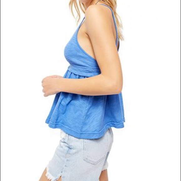 Free People Zinia V-Neck Babydoll Tank Top NEW - Picture 4 of 7
